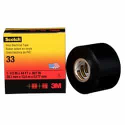 Scotch® Vinyl Electrical Tape 33, 1-1/2 in x 44 ft, Black, 10 rolls/carton, 100 rolls/Case image Scotch® Vinyl Electrical Tape 33, 1-1/2 in x 44 ft, Black, 10 rolls/carton, 100 rolls/Caseimage