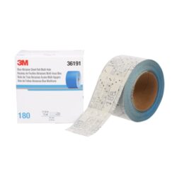 3M™ Hookit™ Blue Abrasive Sheet Roll 321U, 36191, 180, 2.75 in x 13 yd, multi-hole, 4 Cartons/Case image 3M™ Hookit™ Blue Abrasive Sheet Roll 321U, 36191, 180, 2.75 in x 13 yd, multi-hole, 4 Cartons/Caseimage