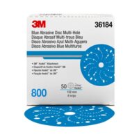 3M™ Hookit™ Blue Abrasive Disc 321U, 36184, 6 in, 800, multi-hole, 50 Discs/Carton, 4 Cartons/Case - Image 3