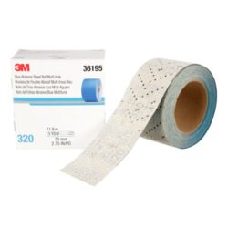 3M™ Hookit™ Blue Abrasive Sheet Roll 321U, 36195, 320, 2.75 in x 13 yd, multi-hole, 4 Cartons/Case image 3M™ Hookit™ Blue Abrasive Sheet Roll 321U, 36195, 320, 2.75 in x 13 yd, multi-hole, 4 Cartons/Caseimage