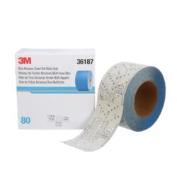 3M™ Hookit™ Blue Abrasive Sheet Roll 321U, 36187, 80, 2.75 in x 13 yd, multi-hole, 4 Cartons/Case image 3M™ Hookit™ Blue Abrasive Sheet Roll 321U, 36187, 80, 2.75 in x 13 yd, multi-hole, 4 Cartons/Caseimage