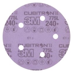 3M™ Cubitron™ II Hookit™ Film Disc 775L, 240+ 3MIL, 5 in x NH, 5HL, Die 500FH, 50/Carton, 250 ea/Case image 3M™ Cubitron™ II Hookit™ Film Disc 775L, 240+ 3MIL, 5 in x NH, 5HL, Die 500FH, 50/Carton, 250 ea/Caseimage