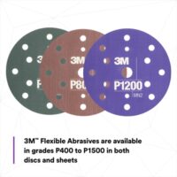 3M™ Hookit™ Flexible Abrasive Disc 270J, 34410, 6 in 7H, Dust Free, P2000, 25 discs per carton, 5 cartons per case - Image 4