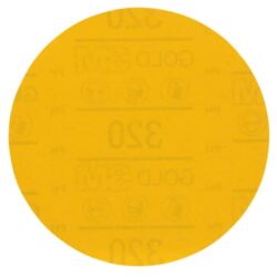3M™ Hookit™ Gold Abrasive Disc 09237, 320, 5 in (125 mm), No Hole, 50 Discs/Carton, 4 Cartons/Case image 3M™ Hookit™ Gold Abrasive Disc 09237, 320, 5 in (125 mm), No Hole, 50 Discs/Carton, 4 Cartons/Caseimage