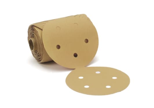 3M™ Stikit™ Gold Film Disc Roll 255L, P100, 5 in x NH, D/F 5HL, Die 500FH, 125 discs per roll