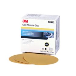 3M™ Hookit™ Gold Disc 00913, 3 in, P400, 50 Discs/Carton, 4 Cartons/Case image 3M™ Hookit™ Gold Disc 00913, 3 in, P400, 50 Discs/Carton, 4 Cartons/Caseimage