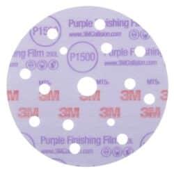 3M™ Hookit™ Purple Finishing Film Abrasive Disc 260L, 51154, 6 in, Dust Free, P1500, 50 discs per carton, 4 cartons per case image 3M™ Hookit™ Purple Finishing Film Abrasive Disc 260L, 51154, 6 in, Dust Free, P1500, 50 discs per carton, 4 cartons per caseimage