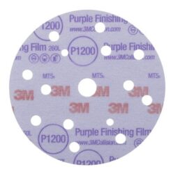 3M™ Hookit™ Purple Finishing Film Abrasive Disc 260L, 51158, 6 in, Dust Free, P1200, 50 discs per carton, 4 cartons per case image 3M™ Hookit™ Purple Finishing Film Abrasive Disc 260L, 51158, 6 in, Dust Free, P1200, 50 discs per carton, 4 cartons per caseimage