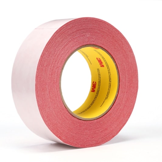 3M™ Double Coated Tape 9737R, Red, 72 mm x 55 m, 3.5 mil, 16 Rolls/Case