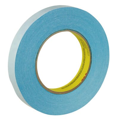 3M™ Repulpable Double Coated Tape R3227B, Blue, 12 mm x 55 m, 0.09 mm, 72 Roll/Case