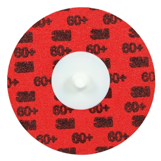 3M™ Roloc™ Durable Edge Disc 767F, 60+ YF-weight, TR, Maroon, 3 in, Die R300V, 50/Carton, 200 ea/Case